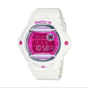 Baby G 200M WR Shock Resistant White w/ Pink Face